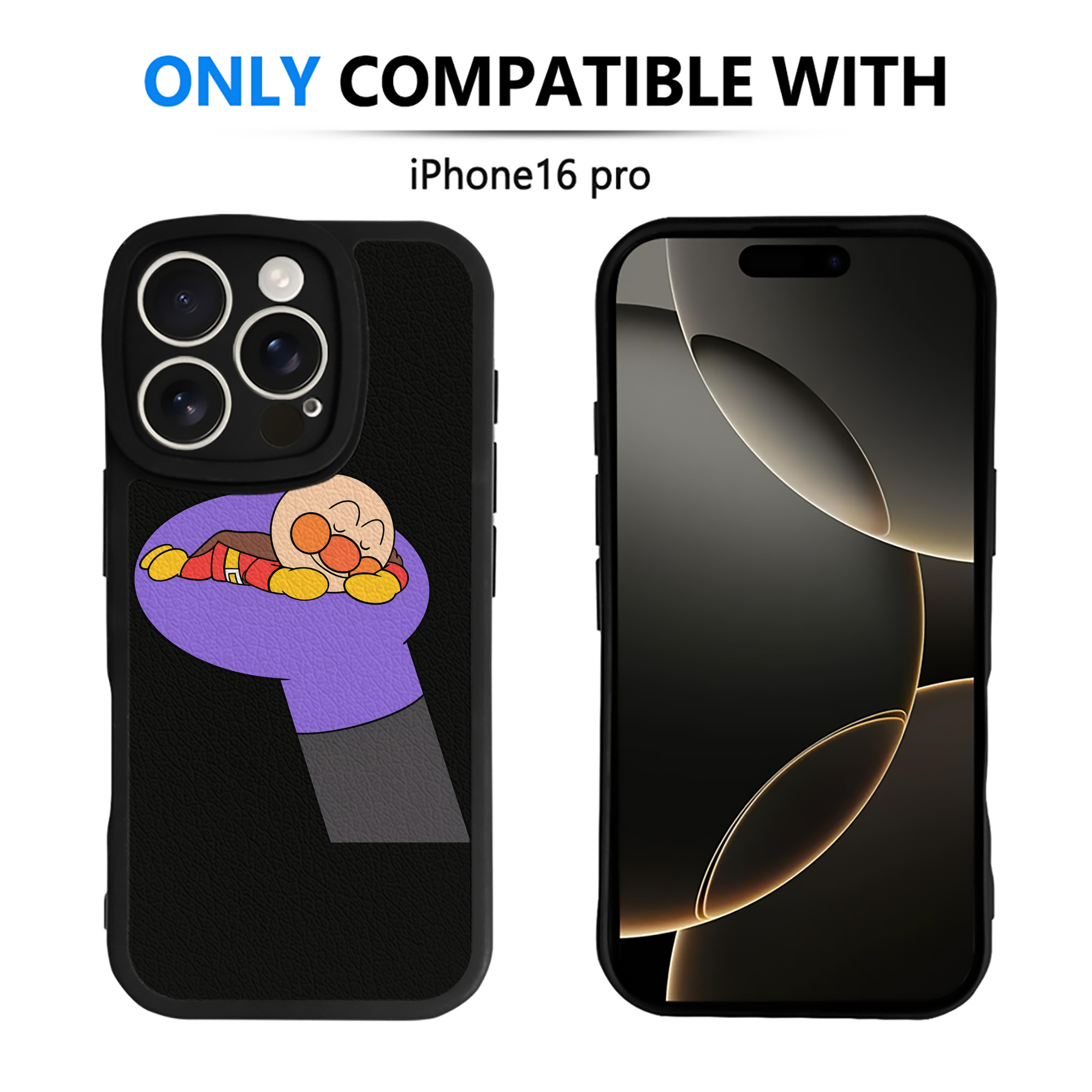 （画像用） アンパンマン Anpanman 【iPhone 16シリーズ対応】シリコンスマホケース（レザー調） 材質：シリコン